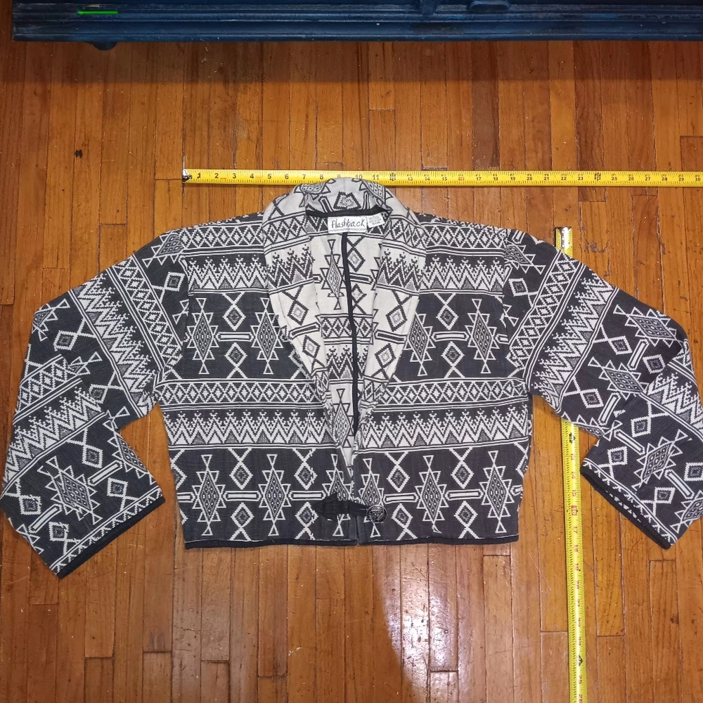 Flashback Black and White Geometric Jacket